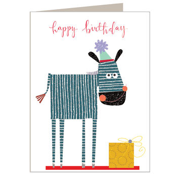 Happy Birthday Zebra Mini Card, 2 of 4