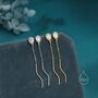 Sterling Silver Clear Cz Balloon Dangle Stud Earrings, thumbnail 7 of 12