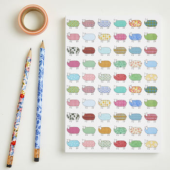 Colourful Sheep Pattern Notebook In A6 And A5 Size, 6 of 8