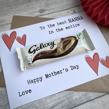 Happy Mother's Day Nanny/Nanna Galaxy Chocolate Card, 3 of 3