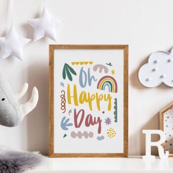 Oh Happy Day Nursery Print, 3 of 6