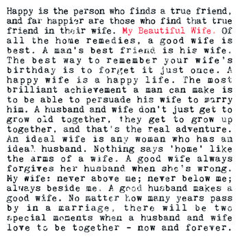 Wife Card With Heartwarming Quotes, 2 of 4