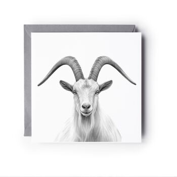 Hand Drawn Great Orme Goat Greeting Card, 2 of 6