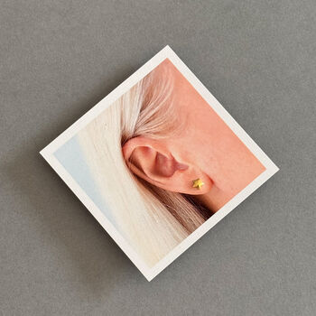 Exceptional Friend Sterling Silver Gold Star Earrings, 7 of 9