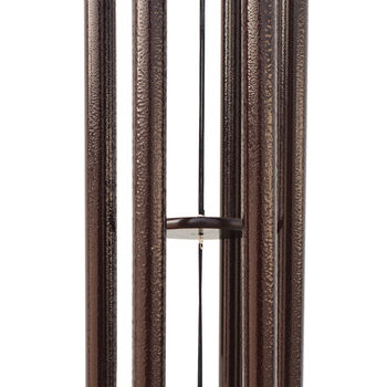 Custom 30 Inch Textured Bronze Wind Chime For Garden Decoration, 5 of 12
