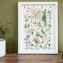 June Roses Birth Flower Print And Name, thumbnail 3 of 4
