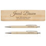 Personalised Message Wooden Pen And Pencil Box Set, thumbnail 9 of 10