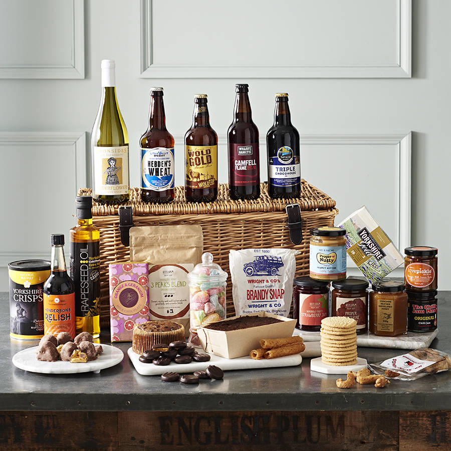 a luxury taste of yorkshire wicker hamper by keelham farm shop
