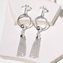 Sterling Silver Tassel Earrings, thumbnail 7 of 8