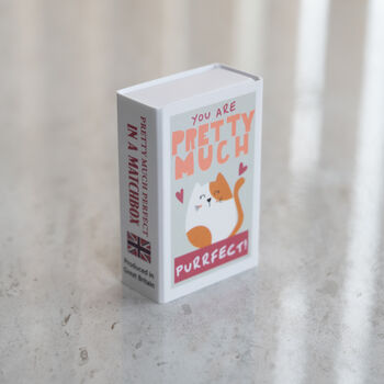 You're Purrfect Wool Felt Cat In A Matchbox, 3 of 7