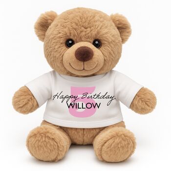 Personalised Kid's Football Shirt Teddy Bear, 4 of 4