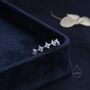 Sterling Silver Cz Hydrangea Half Eternity Ring, thumbnail 5 of 12