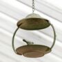 Antique Green Hanging Metal Birdfeeder, thumbnail 3 of 3