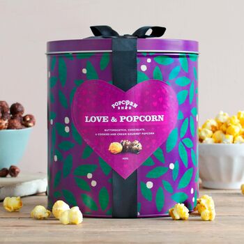 Love And Popcorn Gourmet Popcorn Gift Tin, 6 of 7