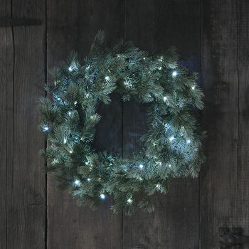 50cm Pre Lit Christmas Wreath 100 Dual Micro LED Battery Operated With Timer, 6 of 6