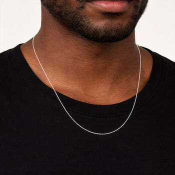 Sterling Silver Light Trace Chain Necklace – 16in To 24in, 3 of 9