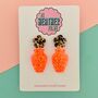 Retro Flower Vase Glitter Earrings *More Colours Available*, thumbnail 3 of 4