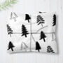 Black Christmas Tree Wrapping Paper Roll Or Folded, thumbnail 1 of 3