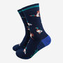 Men's Mallard Duck Bamboo Socks Navy Blue, thumbnail 1 of 4