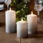 Trio Of Realistic LED Flame Grey Ombre Candles, thumbnail 2 of 5