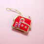 Red Velvet Gingerbread House Christmas Bauble, thumbnail 2 of 2
