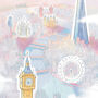 London Skyline, Signed Fine Art Paper Print, thumbnail 2 of 3