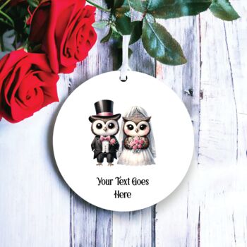 Personalised Owl Wedding Love Decoration, 2 of 2