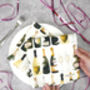 Champagne Napkin Set | Celebration Gift | Hand Drawn Cotton Napkins, thumbnail 1 of 5