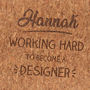 Personalised 'Working Hard To..' Vegan Cork Notebook, thumbnail 7 of 8
