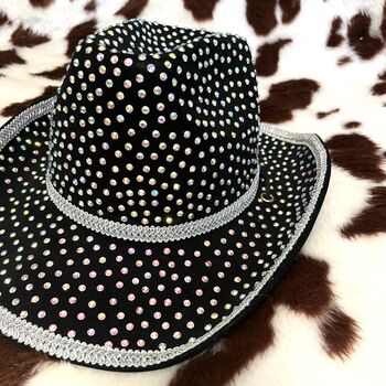 Black Rhinestone Cowboy Hat, 4 of 6