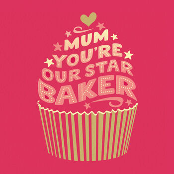 ‘Star Baker’ Baking Card For Mum, 2 of 4