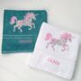Personalised White Bath Towels With Liberty Print, thumbnail 6 of 9