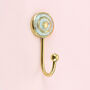 G Decor Mother Of Pearl Patterned Gold Brass Coat Hook, thumbnail 7 of 11