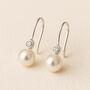 Sterling Silver Pearl Drop Earrings, thumbnail 1 of 8