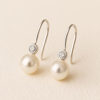 Sterling Silver Pearl Drop Earrings, 9 of 9