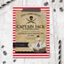 Pirate Birthday Party Invitations Pack Of 20, thumbnail 1 of 2