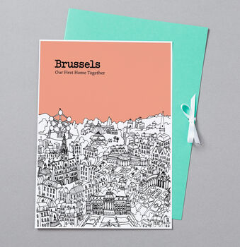 Personalised Brussels Print, 5 of 9