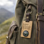 Great Plains 'Brother' Oak Compass Keyring, thumbnail 1 of 2
