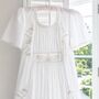 White Cotton Short Sleeve Nightdress 18th Century Vintage Embroidered Jane Austen Bridgerton Style, thumbnail 4 of 12