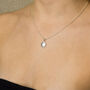 Sterling Silver Wave Disc Necklace, thumbnail 1 of 5