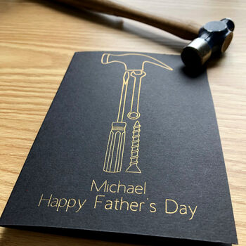 Personalised Father's Day Diy Gold Foil Card, 6 of 10