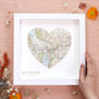 Personalised Map Location Heart Wedding Print Gift, thumbnail 12 of 12