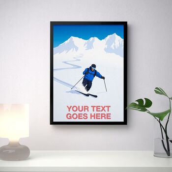 Personalised Skier Print, 2 of 6