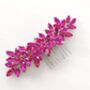 Enya Hot Pink Crystal Hair Comb, thumbnail 4 of 4