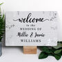 Personalised Wedding Welcome Metal Sign, thumbnail 1 of 2
