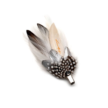 Ivory Feather Hair And Corsage Clip 'Molly', 2 of 6