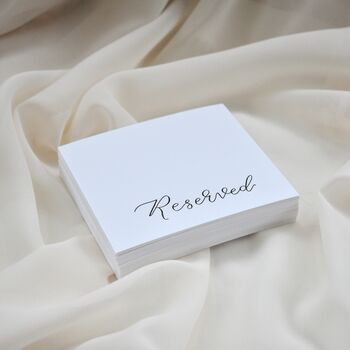 Wedding Calligraphy Reserved Seat Card Signs X 10, 2 of 7