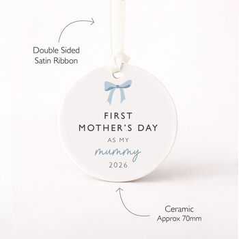 First Mother's Day Ceramic Gift Tag – Custom Keepsake Gift Mothers Day Gift Idea, 3 of 5