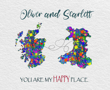 Travel Love Map Personalised Art Poster, 4 of 5