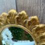 Small Gold Sunburst Mirror 18cm Round Boho Flower Gift, thumbnail 3 of 7